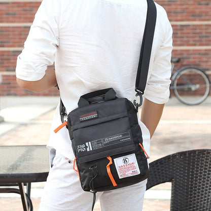 Men Nylon Messenger Bag Shoulder Crossbody Bags Multifunction Fashion Casual Hiking Bicycle Travel Satchel School Handbag XA80ZC