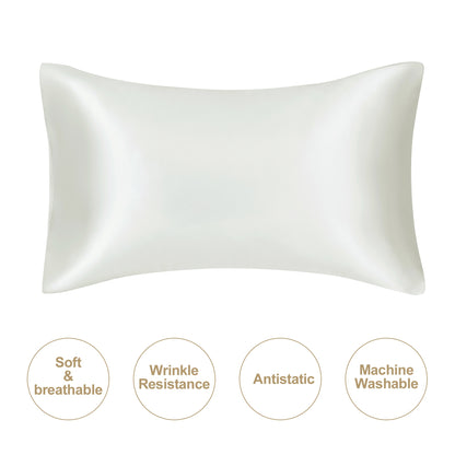 JuwenSilk silky stain pillowcase silky pillowcase natural silk pillowcase mulberry silk pillow case standard queen k