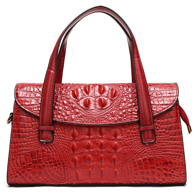 MVA Alligator Pattern Shoulder Bag Women&#39;s Genuine Leather Handbags Female Messenger Bag Vintage Tote Top-handle Bags Ladies 993