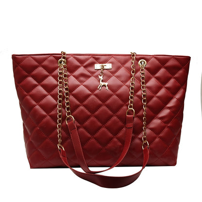 Buylor Luxury Handbags Women Big Bags Designer PU Leather Large Capacity Handbag Brand Chain Shoulder Messenge Office Lady Bag