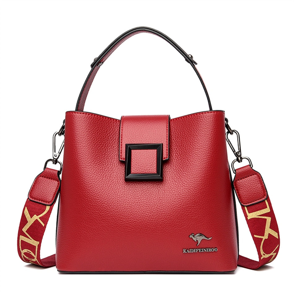 3 Layers Casual Mini Handbag Soft Leather Shoulder Bags for Women Luxury Ladies Crossbody Bag  Female Messenger High Quality Sac