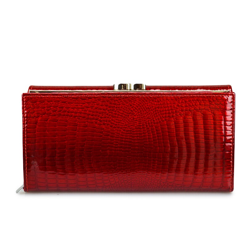 HH Genuine Leather Women&#39;s Wallet Alligator Long Hasp Zipper Wallet Ladies Clutch Money Bag New Female Luxury Coin Purses