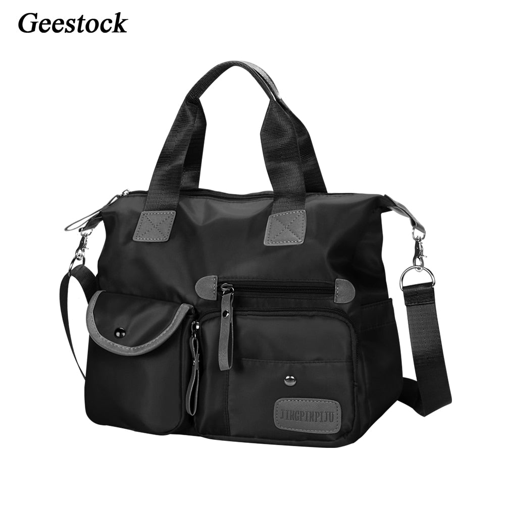 Geestock Nylon Women Handbag Travel Top-Handle Bags Large Capacity Shoulder Bags Fashion Crossbody Messenger Bag for Ladies