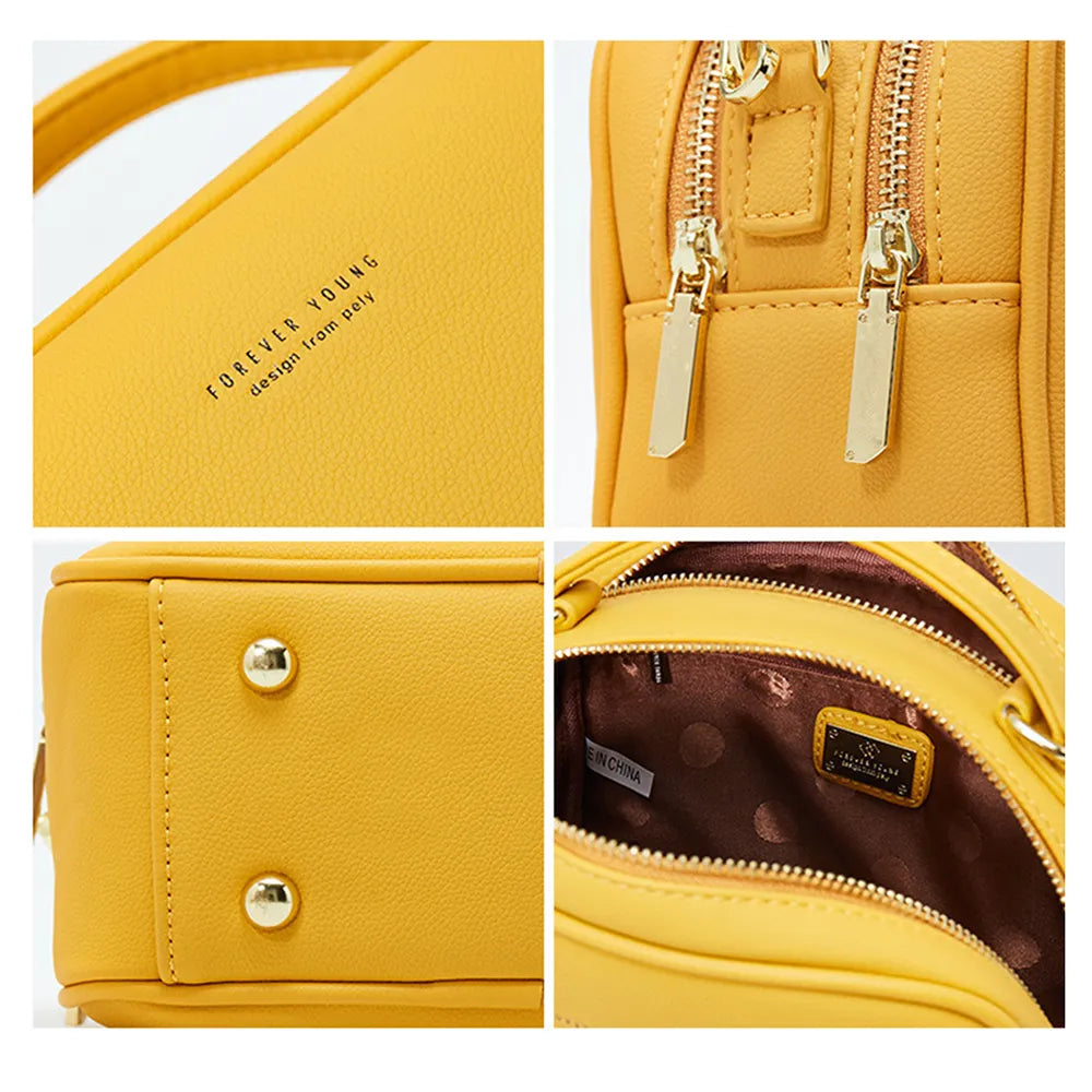Buylor Vintage Crossbody Bag PU Leather Ladies Shoulder Messenger Bag Women Designer Purse HandBag Fahsion Phone Pouch