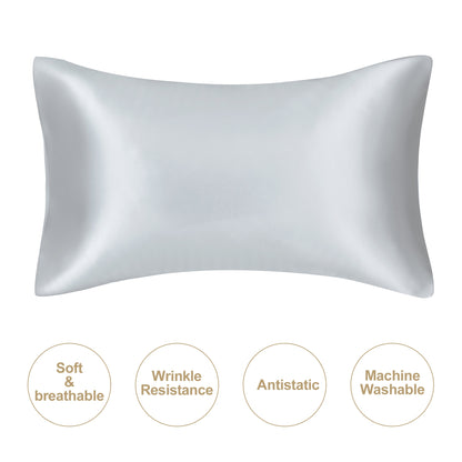 JuwenSilk silky stain pillowcase silky pillowcase natural silk pillowcase mulberry silk pillow case standard queen k