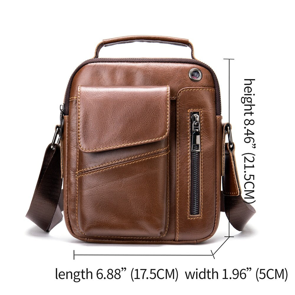 WESTAL Bag Men Leather Men&#39;s Shoulder Bag Zip Mens Messanger Crossbody Bags for Men Desinger Bags Small Men&#39;s Leather Handbags