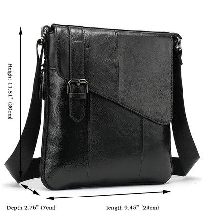 WESTAL Men Leather Messenger Bag Men&#39;s Shoulder Bag Genuine Leather Men&#39;s  Small Casual Flap Male Crossbody Bags For Men 8240