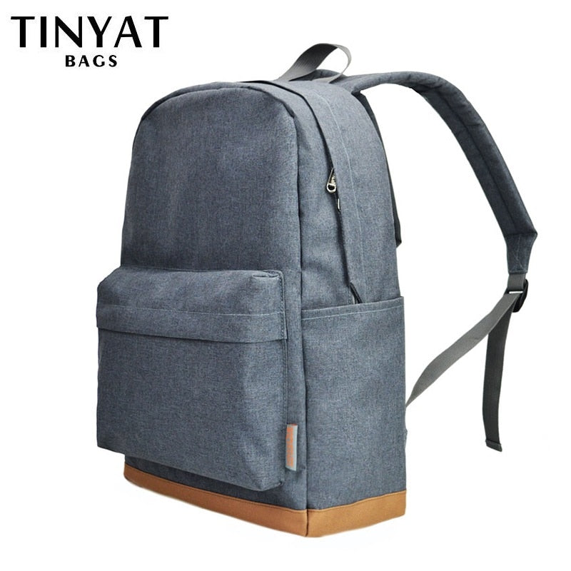 TINYAT Men&#39;s 15 inch laptop backpacks computer male school Backpacks Rucksacks leisure for teenage Travel Shoulder Mochila Grey