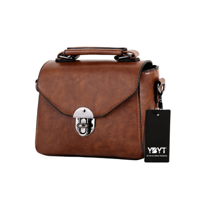 YBYT brand 2019 new vintage casual women PU leather small package female simple handbags ladies shoulder messenger crossbody bag