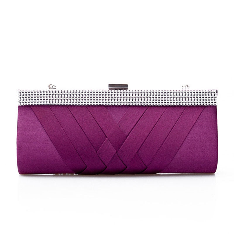 Women Day Clutch Ladies Purse Chain Handbags Women Evening Bag Purple Bride Wedding Party Hand Bags Clutches bolsas mujer XA187C