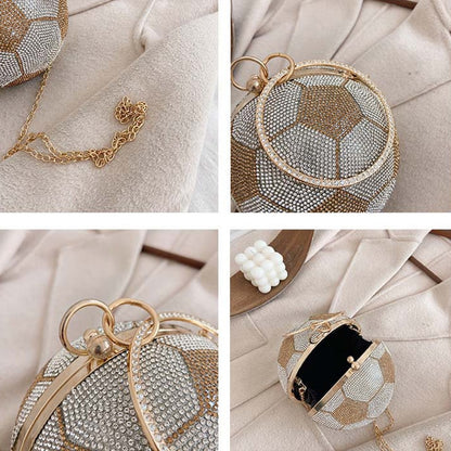 Luxury Diamond Woman&#39;s Clutch Bags Basketball Wedding Party Purse and Handbag Luxury Designer Gold Silver Evening Bag ZD1917