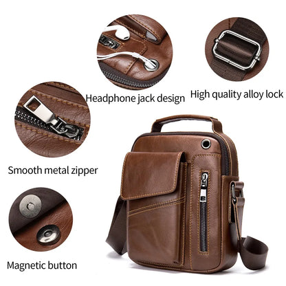 WESTAL Bag Men Leather Men&#39;s Shoulder Bag Zip Mens Messanger Crossbody Bags for Men Desinger Bags Small Men&#39;s Leather Handbags