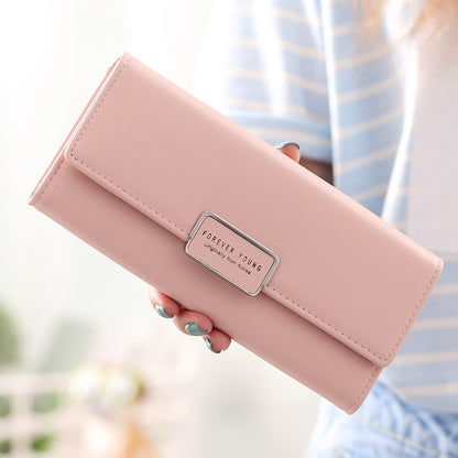 aliwood High Quality 3 Fold Women&#39;s Wallet Brand PU Leather Long Purse Clutch Coin Purse Phone Pocket Card Holder Large Capacity