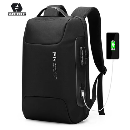 Fenruien Waterproof 15.6 Inch Men Laptop Backpack Usb Charging School Bag Anti Theft Backpack Male Travel Backpacks 2020 New