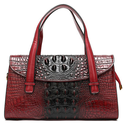 MVA Alligator Pattern Shoulder Bag Women&#39;s Genuine Leather Handbags Female Messenger Bag Vintage Tote Top-handle Bags Ladies 993