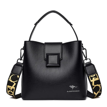 3 Layers Casual Mini Handbag Soft Leather Shoulder Bags for Women Luxury Ladies Crossbody Bag  Female Messenger High Quality Sac