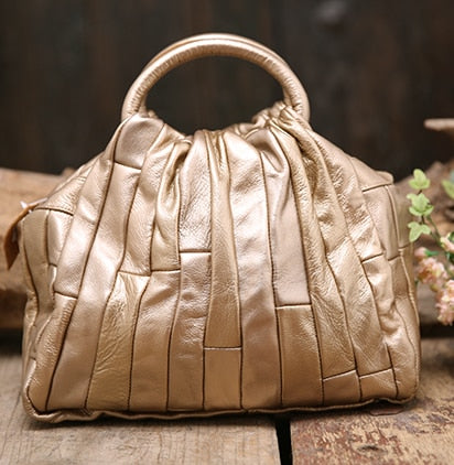 Arliwwi Designer 100% Genuine Leather Tote Shoulder Bags Female Vintage Women&#39;s Real Cow Leather Messenger Handbags GJ01