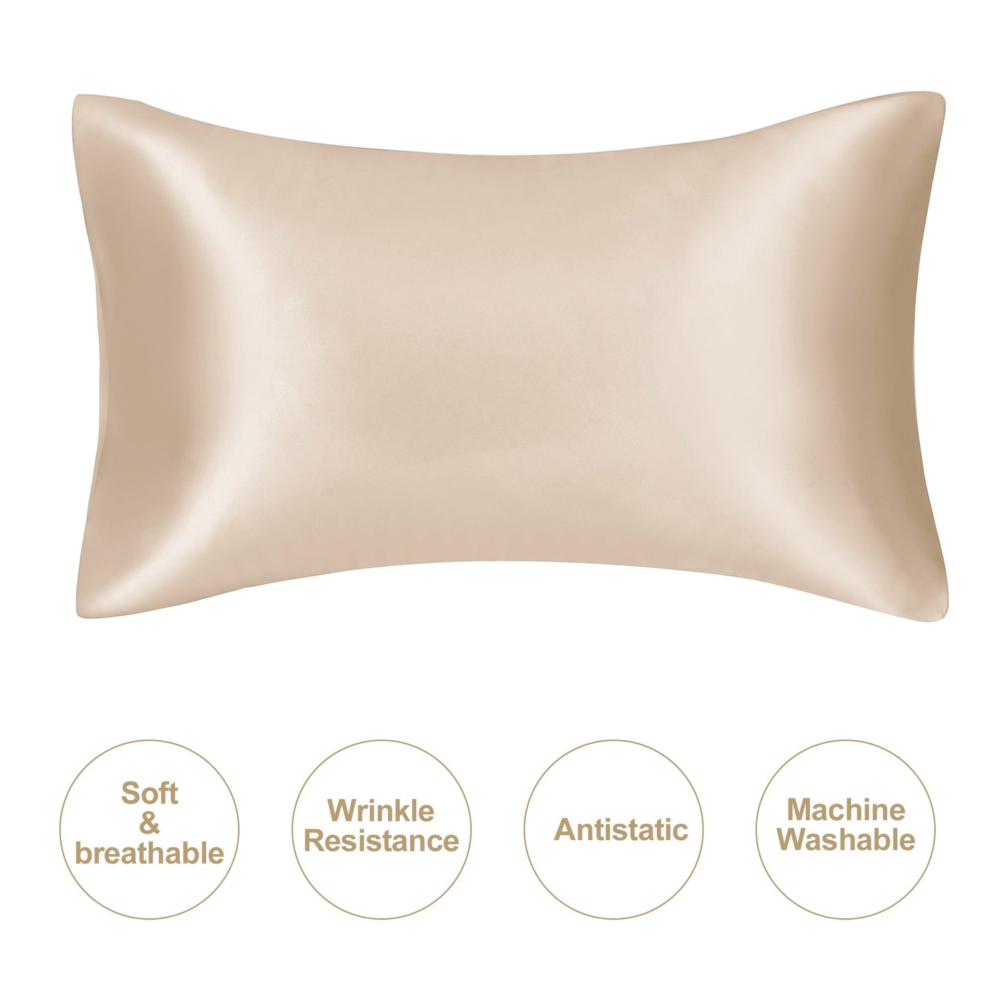 JuwenSilk silky stain pillowcase silky pillowcase natural silk pillowcase mulberry silk pillow case standard queen k