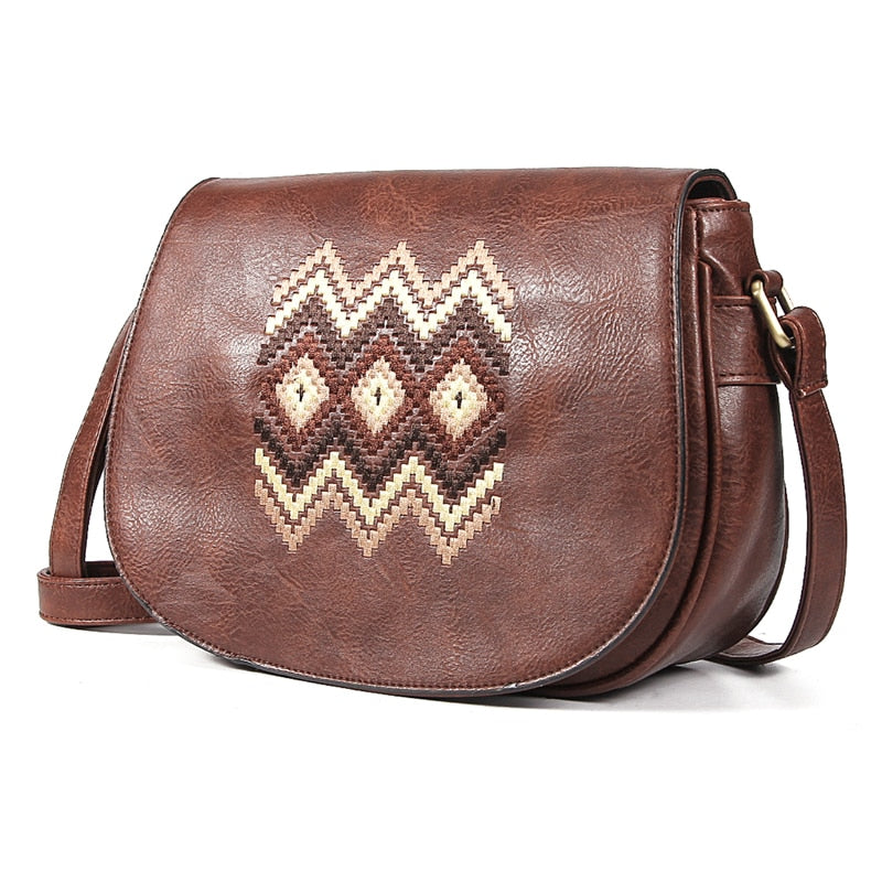 Annmouler Fashion Shoulder Bag Vintage Women Handbag Purse Embroidery Messenger Bag Quality Small Bag for Girls Crossbody Bag