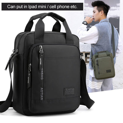 Men Waterproof Shoulder Bag High Quality Nylon Handbag Business Office Crossbody Bags Casual 13 inch Men&#39;s Tote Handbags XA98C
