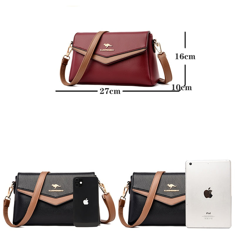 Fashion Solid Color High Quality Small Flap Crossbody Bags for Women Ladies Leather Handbags Shoulder Bag Messenger Bags Sac New