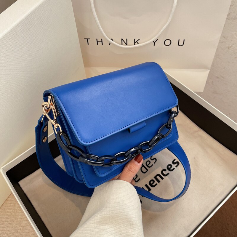 Solid Color Leather Flap Crossbody Hand Bags for Women 2023 New Women&#39;s Branded Trending Ladies Small Shoulder Handbags Purse