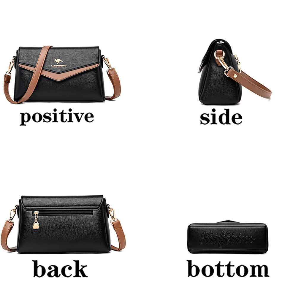 Fashion Solid Color High Quality Small Flap Crossbody Bags for Women Ladies Leather Handbags Shoulder Bag Messenger Bags Sac New