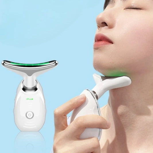 Neck Massager Facial Lift Three Light Modes Electric Skin  Tightening Device LED Beauty Instrument