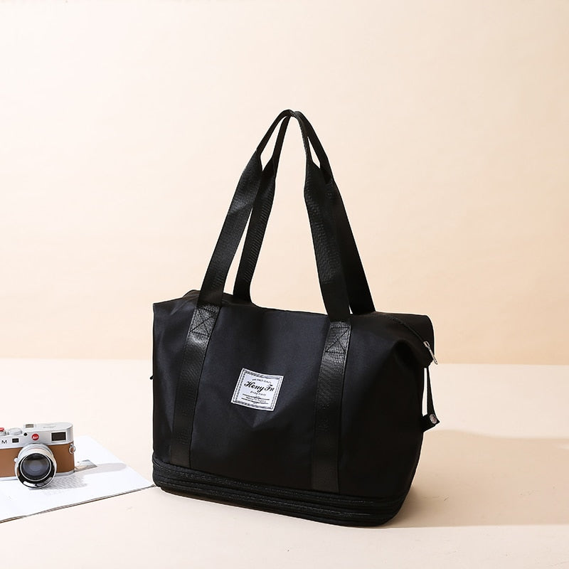 AOTTLA Travel Bag Women Shoulder Bag Quality Casual Handbag Double Zipper Expansion Bag Large Female Bag Fashion New Luggage Bag