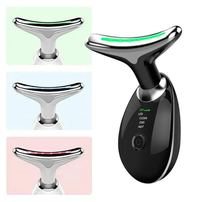 Neck Massager Facial Lift Three Light Modes Electric Skin  Tightening Device LED Beauty Instrument