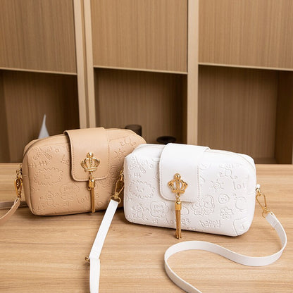 Luxury Tassel Small Messenger Bag for Women Cute Print Casual Female Shoulder Bag 2023 Fashion Ladies Crossbody Bags