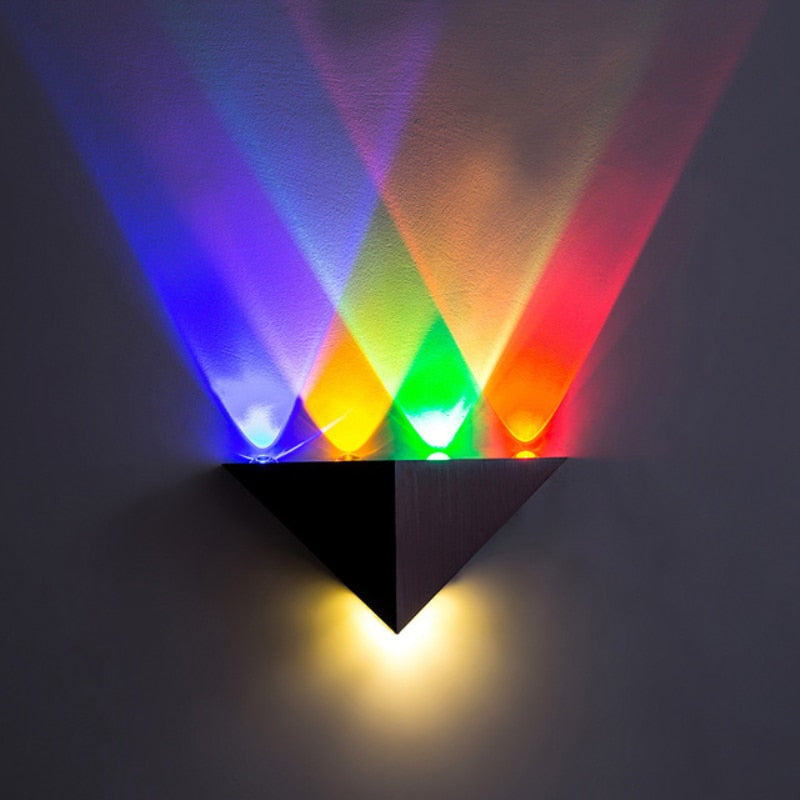 Modern Triangle 5W LED Wall Sconce Light Fixture Hallway Up Down Wall Lamp Home Theater Studio Restaurant Hotel Decor Lighting