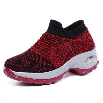 2022 Spring Women Breathable Shoes Woman Flat Slip on Platform Tenis for Women Mesh Sock Sneakers Shoes zapatillas aire mujer