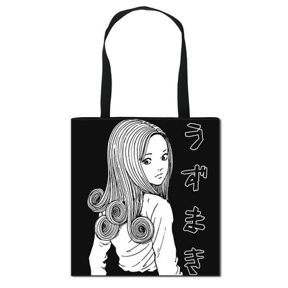 Horror Manga Totes Bag Women Handbag Fashion Shoulder Bag for Travel Ladies Portable Large Capacity Shopping Bags