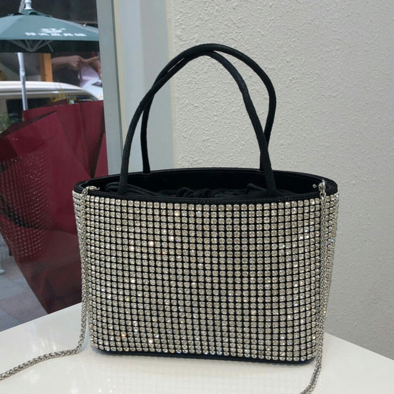 [BXX]  Rhinestone Pearl Fashion Bag Women Chain Diamond Bags Handbag Clutch Ladies Party Shoulder Bag High Quality HK409