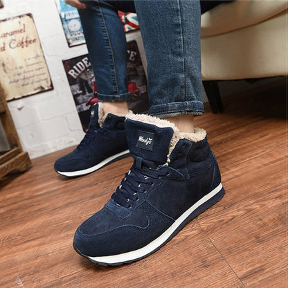 Men Shoes Winter Sneakers Suede Leather Tenis Trainers Mans Footwear Warm Winter Shoes Basket Homme Mens Shoes Casual Plus Size