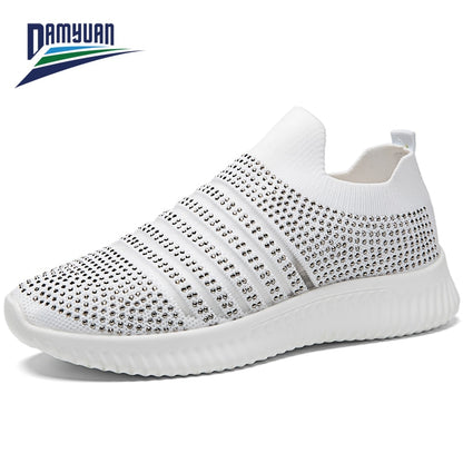 Damyuan Women's Soft Sock Sneakers Plug Breathable Comfortable Flat Shoes Women Walking Jogging Ladies Shoes Casual Shoes 35-43