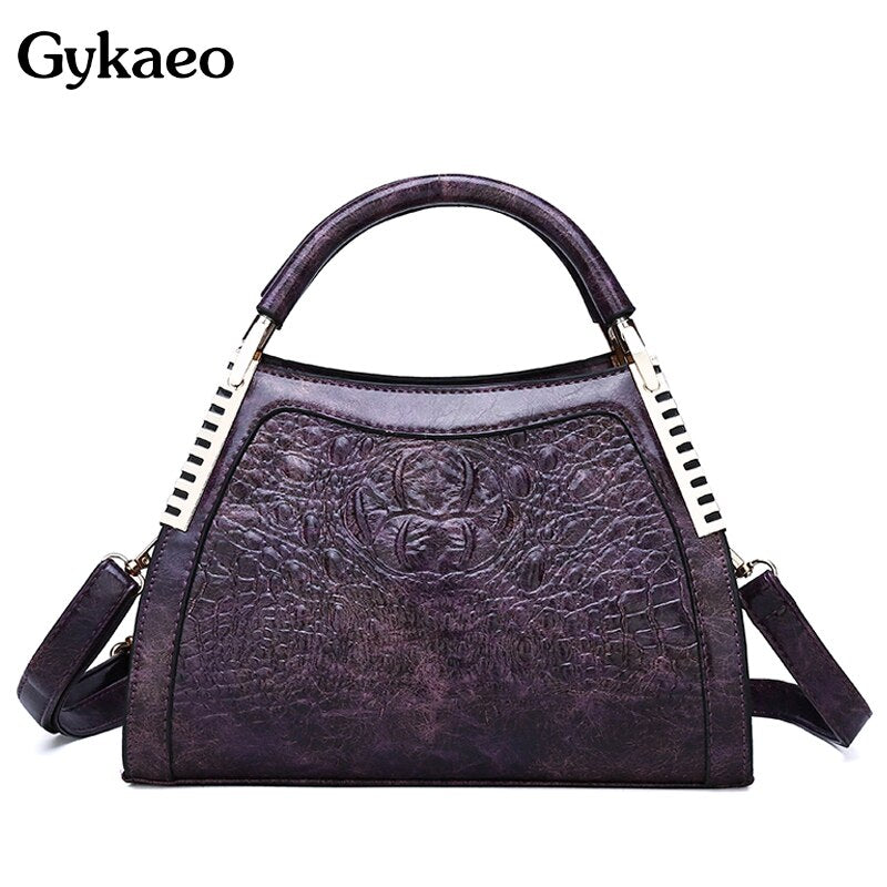 Gykaeo New Luxury Handbags Women Bags Designer Fashion Crocodile Pattern Shoulder Bag Ladies Party Messenger Bags Bolsa Feminina