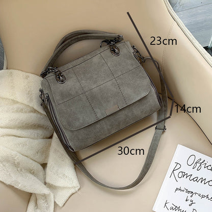 Casual Shoulder Handbags High Quality Soft Scrub Leather Crossbody Bags for Women Luxury Handbags Women Bags Designer Sac A Main