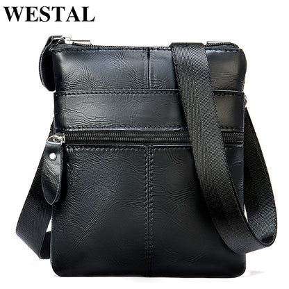 WESTAL Men&#39;s Shoulder Bag Small Crossbody Bags for Men Mini Bag for Phone Men&#39;s Bag Genuine Leather Men Messenger Bags 2222