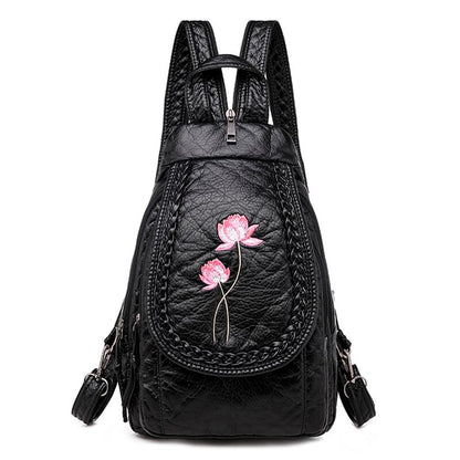 High Quality Soft PU Leather Backpack Women Small Chest Bags Fashion School Bag Casual Shoulder Bags for Women 2021 New Mochila