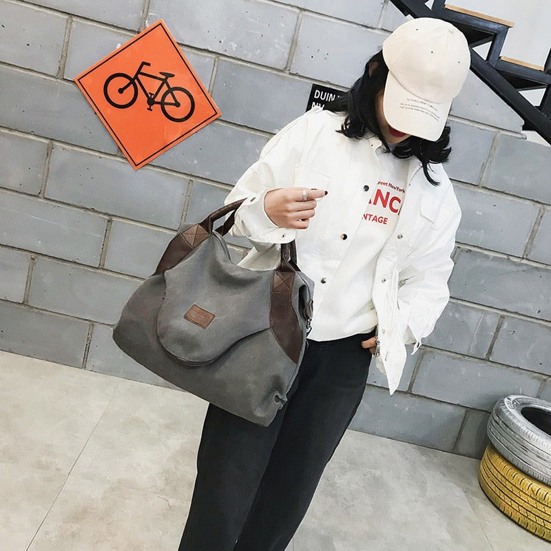 Women Handbags Korean Style Canvas Shoulder Bags Ladies Crossbody Bag For Woman 2020 Classic Canvas Hand Bag