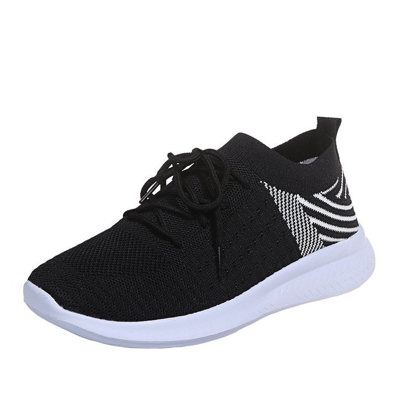 Women's Sneakers Lace Up Sock Shoes Summer Casual Sneakers Women Running Ladies Vulcanized Shoes Plus Size 35-43