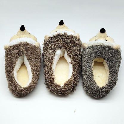 Indoor Slippers Special dog offer custom a warm winter hedgeh lovers home slippers thick hard bottom shoes on floor lovers shoes