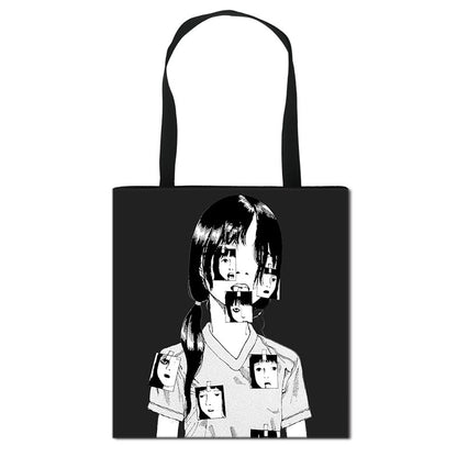 Horror Manga Totes Bag Women Handbag Fashion Shoulder Bag for Travel Ladies Portable Large Capacity Shopping Bags