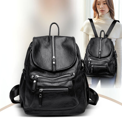 2021 New Women Backpack High Quality Leather Backpack Fashion School Bags Casual Shoulder Bags Large Capacity Travel Backpack