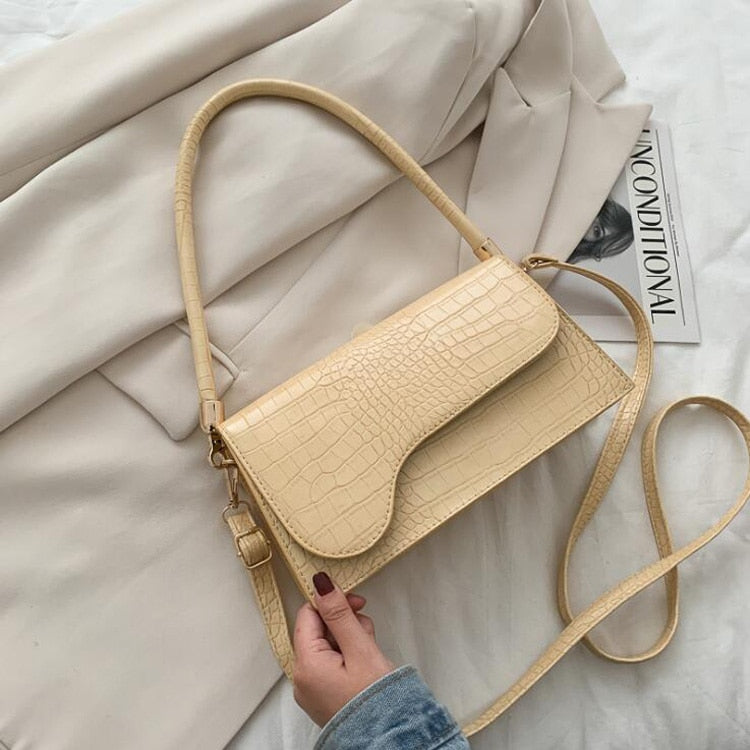 Elegant Bags for Women 2022 Fashion Brand Handbags Designer Shoulder Bag Alligator Pattern Armpit Bags Crossbody