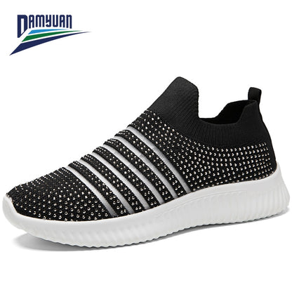 Damyuan Women's Soft Sock Sneakers Plug Breathable Comfortable Flat Shoes Women Walking Jogging Ladies Shoes Casual Shoes 35-43