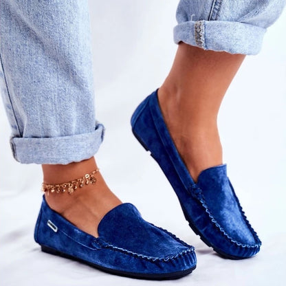 Women&#39;s moccasins shoes ladies loafers casual comfortable women sewing suede flat shoes women soft soles lightweight new style