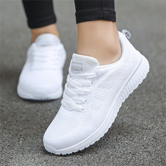 Women Casual Shoes Fashion Breathable Mesh Walking Vulcanized Shoes Woman White Sneakers Women Tenis Feminino Gym Shoes Sport